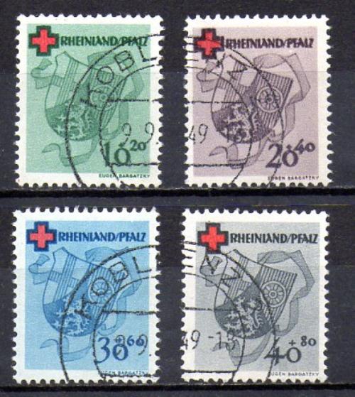 Rheinland Nº Michel 42A/45A (o)